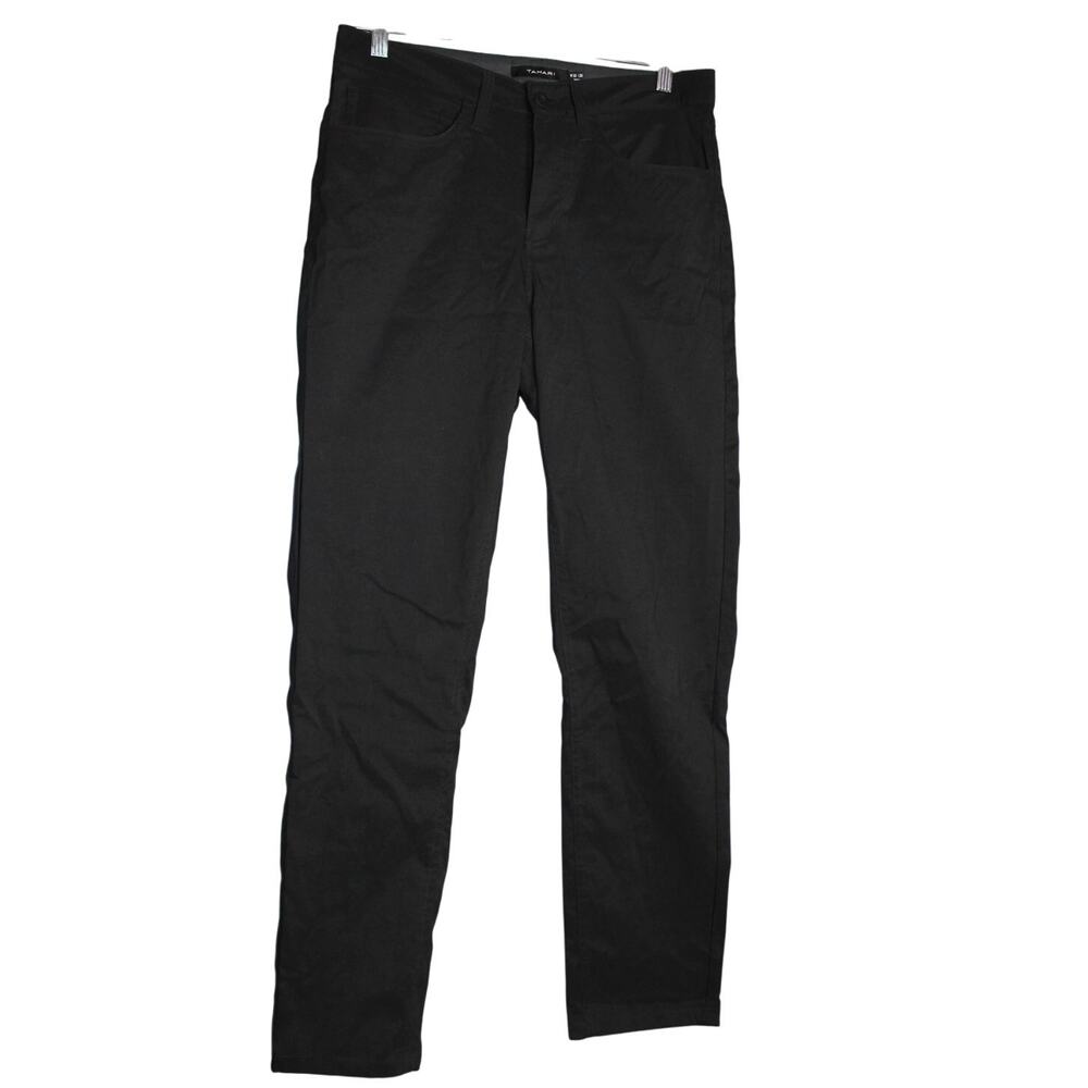 Tahari Womens Black Stretch Pants‎ W30/L30 Straight Leg